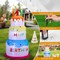 6Ft Inflatable Happy Birthday Cake Decorations Outdoor Lighted Blow Up Holiday Birthday Party Decor with Candles for Happy Birthday Party Outdoor Indoor Garden Yard Signs